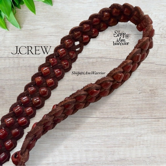 J.Crew NWT braided beaded leather tassel wrap belt *shop@iamwarrior main image 7